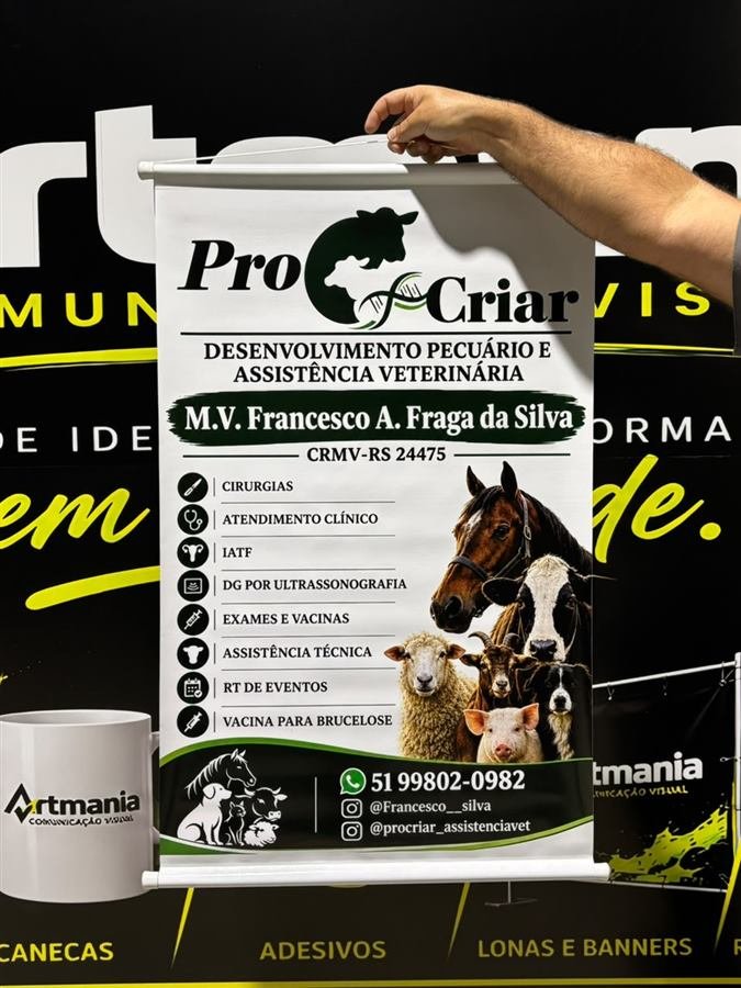 Banner impresso para clínica veterinária